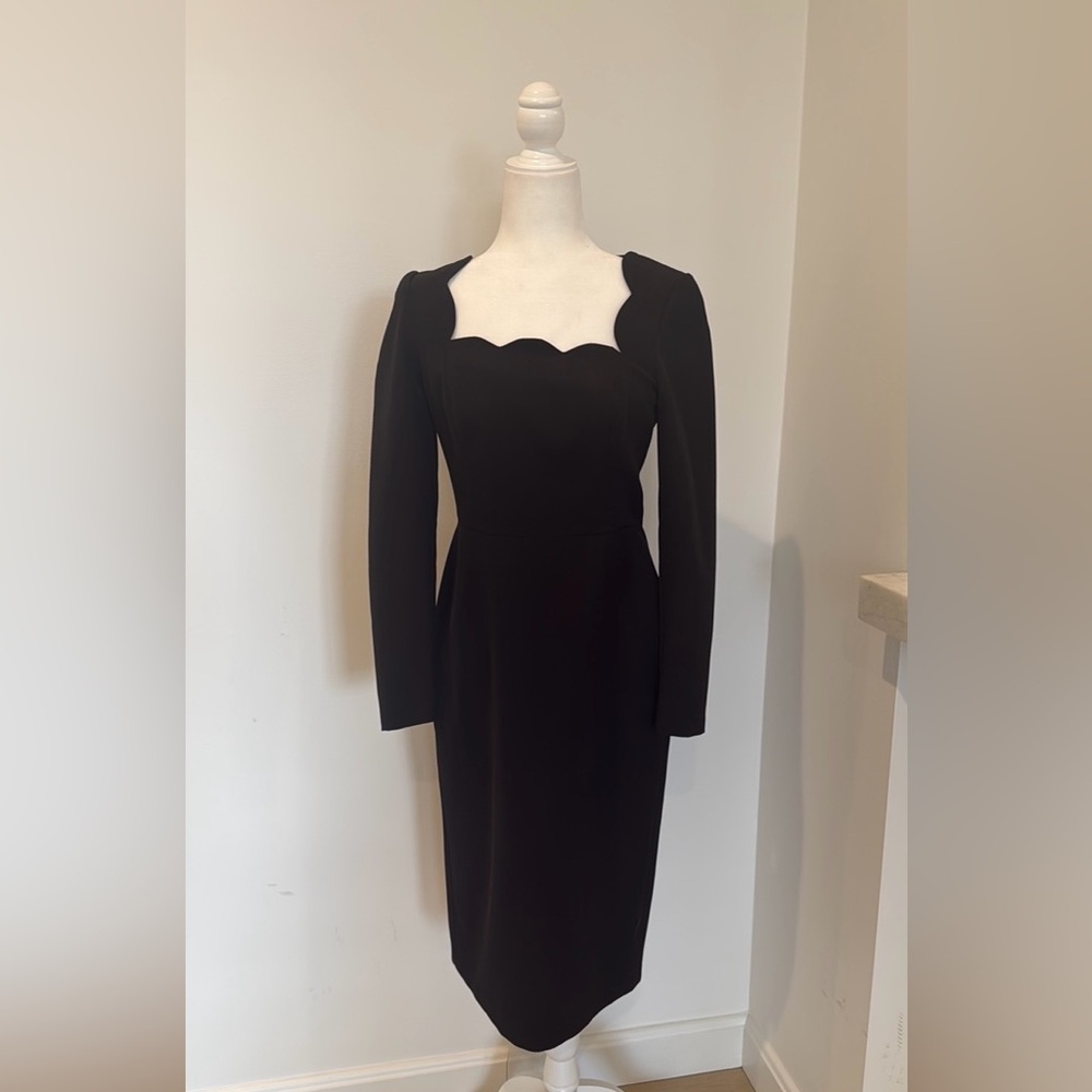 Maggy London Square Neck Dream Crepe Midi Dress